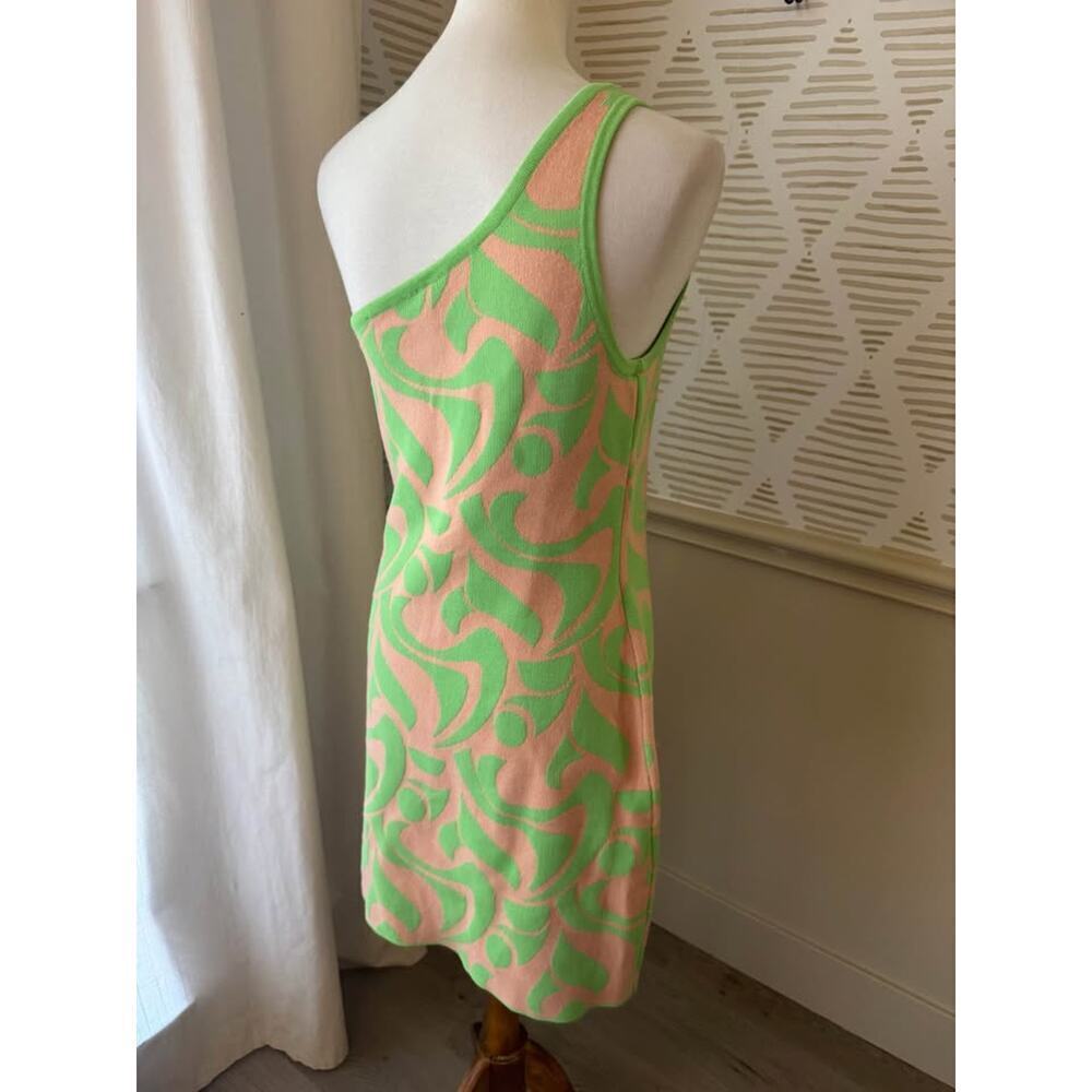 The Wolf Gang Women’s XL Bauhaus Mint Cana One Shoulder Knit Dress - Picture 8 of 10
